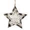 Northlight Buffalo Plaid Star with Reindeer Christmas Ornament - 5" - Black and White